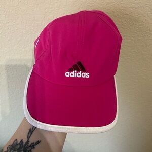 Adidas Fuchsia Cap with White Edge